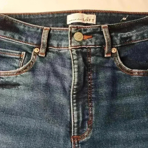 Loft Brand Denim Jeans Size 27/4 The Curvy Skinny High Rise Medium Wash. - Picture 3 of 11